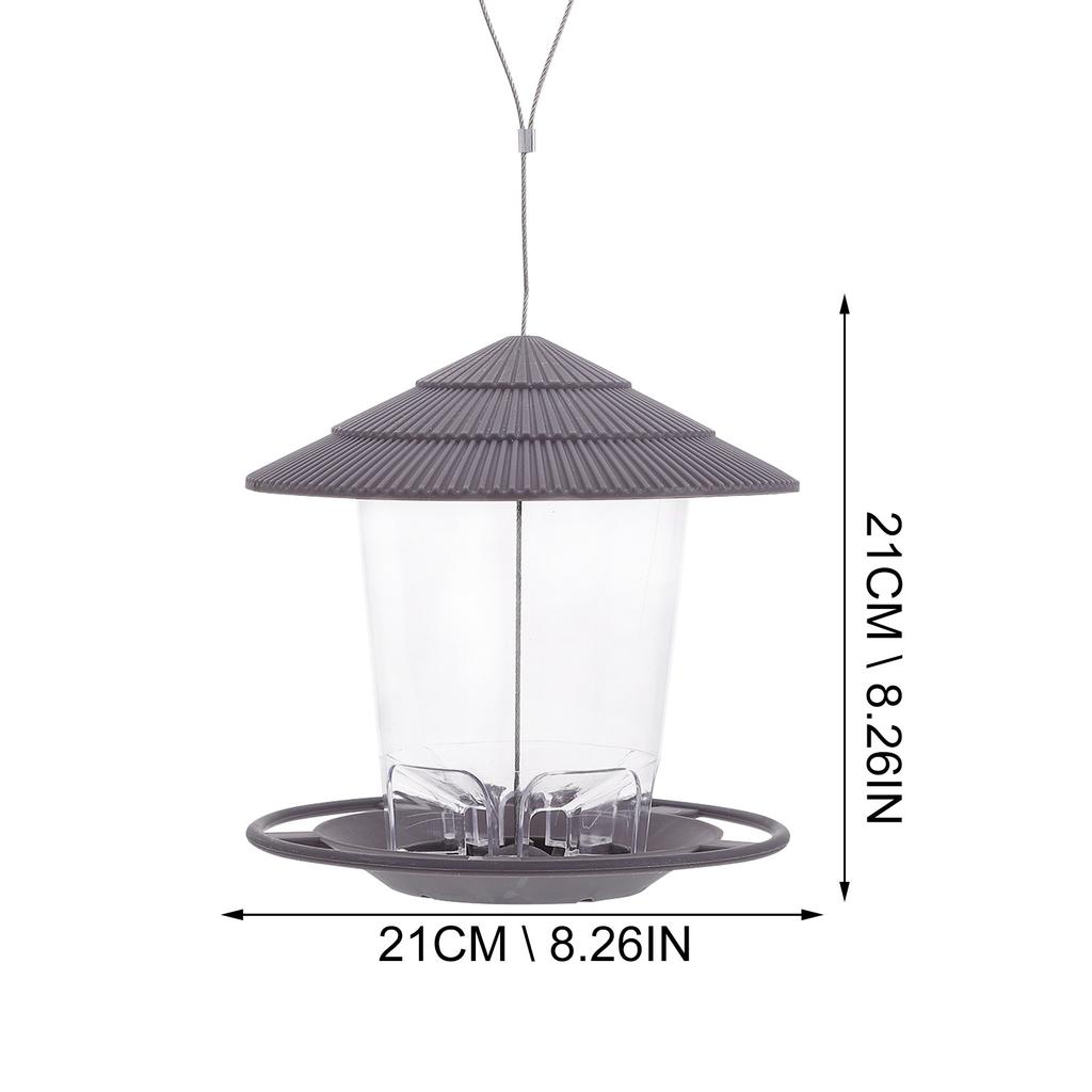 Automatic Bird Feeder for Wild Birds Garden Patio Yard Hanging Feeder with Roof Large Capacity Attract More Birds