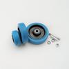 Medium Blue Silent Rubber Swivel Caster Wheel