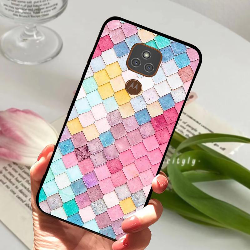 For Motorola Moto E7 Plus Cases E7Plus Cover Soft TPU Silicone Back Cover For Moto E7 E7i Power Case Black Bumper Shells Etui