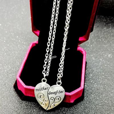 Collar de corazón para madre e hija, regalo para el día de la madre, regalo para madre