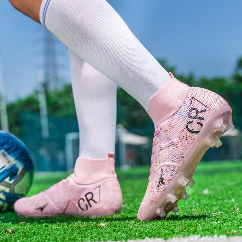 Nowe Męskie Buty Piłkarskie Treningowe Sportowe Buty Piłkarskie Korki Chłopcy Outdoor Długie Kolce Antypoślizgowe Oddychające Mecz Wygodne