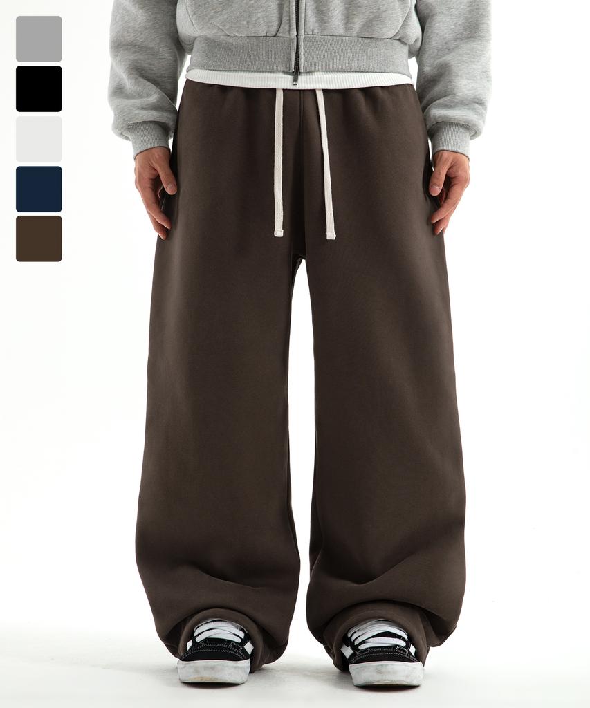 Brenson Cozy Wide-Fit String Fleece-Lined Pants ( 6 Colors )