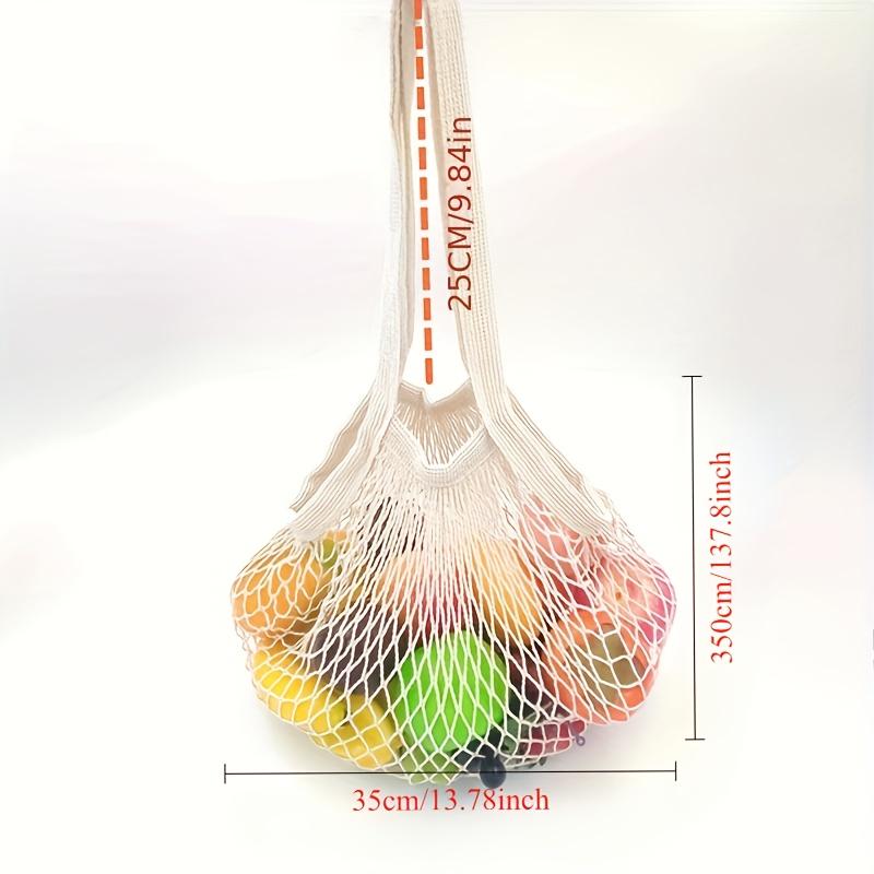 

Sturdy Cotton Mesh Tote Bag for Fruits & Veggies - Ideal for Shopping & Retail білий