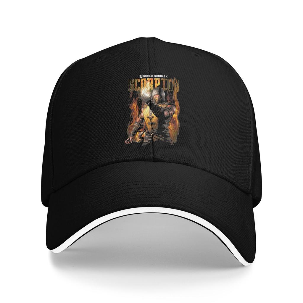 Mortal Kombat Character Baseball Cap Vintage  Sandwich Hats Unisex Adjustable Sun Cap Workouts