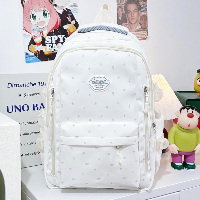 Schoolbag, Japanese INS new high-look, fresh, and personalized backpack, lightweight backpack for middle and high school students, large-capacity