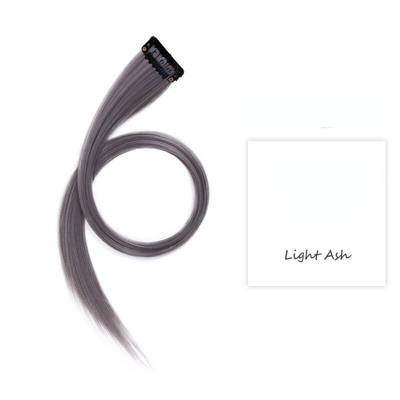 Gradiente invisível sem emenda natural cabelo de uma peça pendurado orelhas tingimento sintético peruca para cor cabelo longo destacando