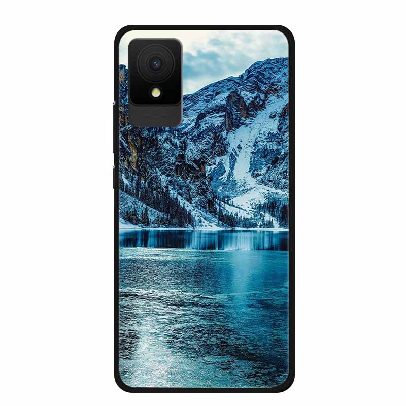For TCL 501 Case Original Soft Silicone TPU Phone Cases Back Cover For TCL501 Scenery Shockproof Marble Painted Bumper Cute Etui