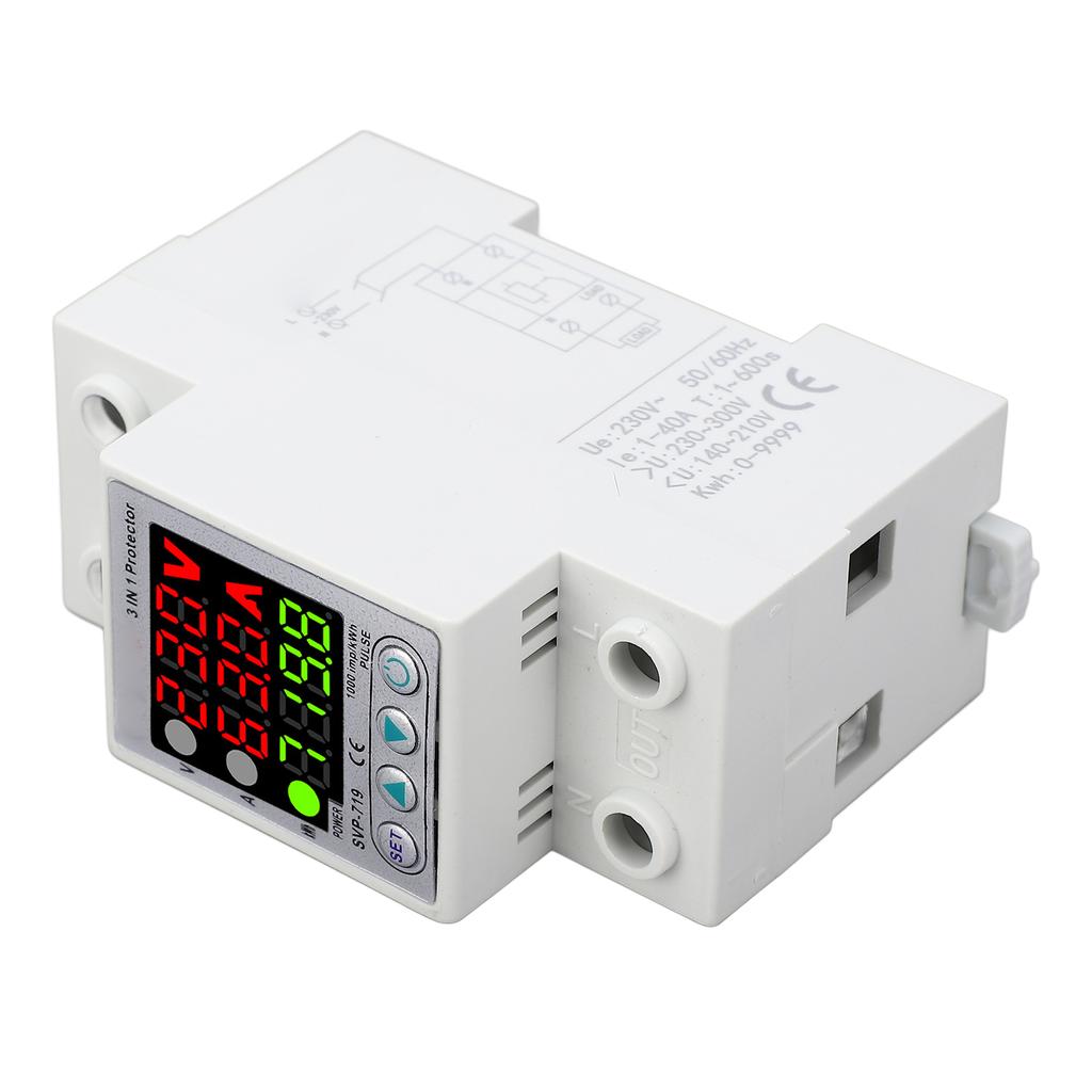Voltage Protector Self Resetting Smart Over Under Voltage Protective Device with Power Display AC230V