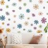 Boho Floral Wall Decals, Watercolor Peel and Stick Stickers for Girls Bedroom Living Room Wall Decor