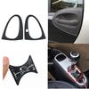 Car Gear Lever Panel Decal Central Control Panel 3D Sticker For BENZ SMART FORTWO 451 BRABUS 2007-2014 Door Handle Cover Sticker