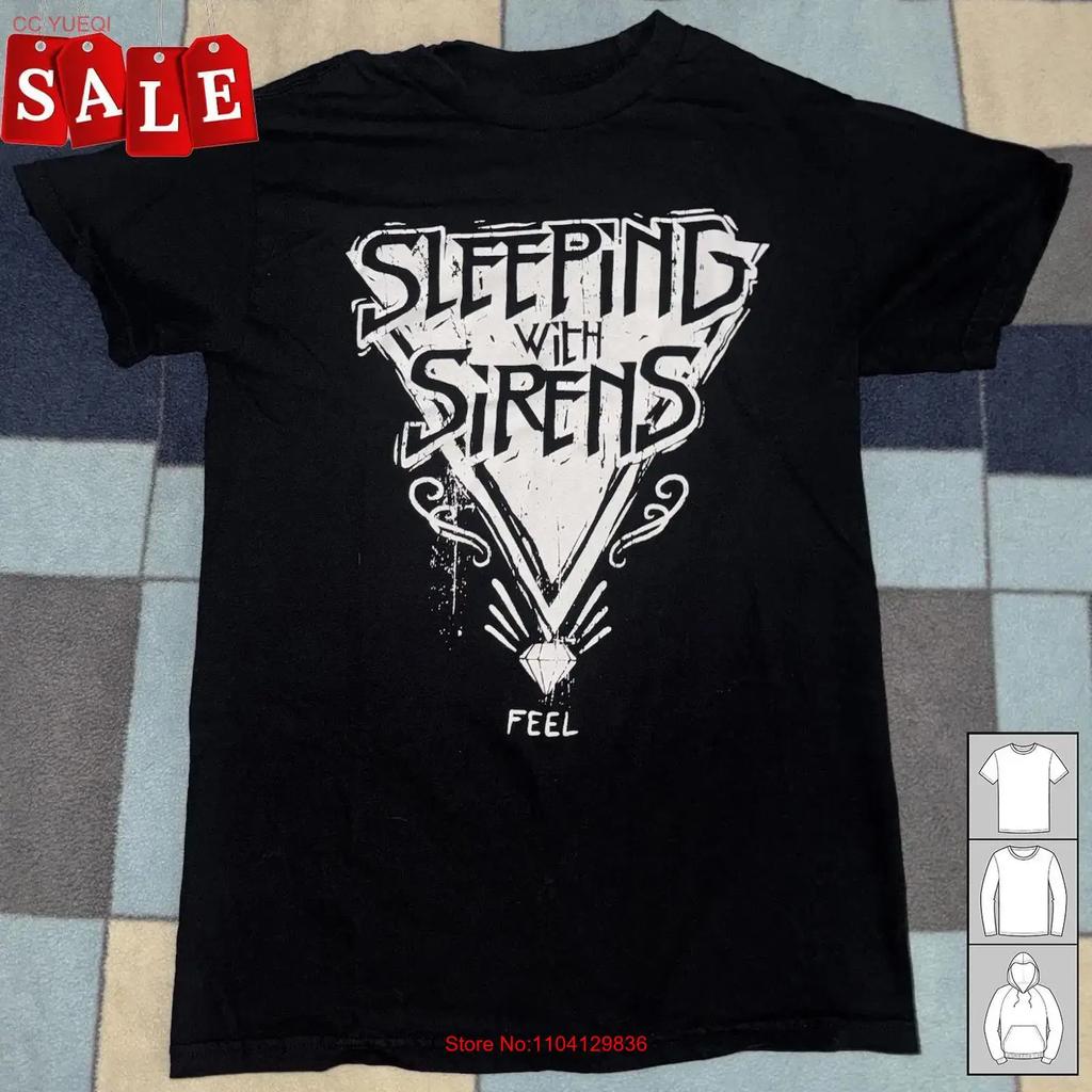 Rare Sleeping With Sirens For Fans Black S 235xl T Shirt Nh299 Vintage Comfortable Homme Slightly Top For Everyday Wear
