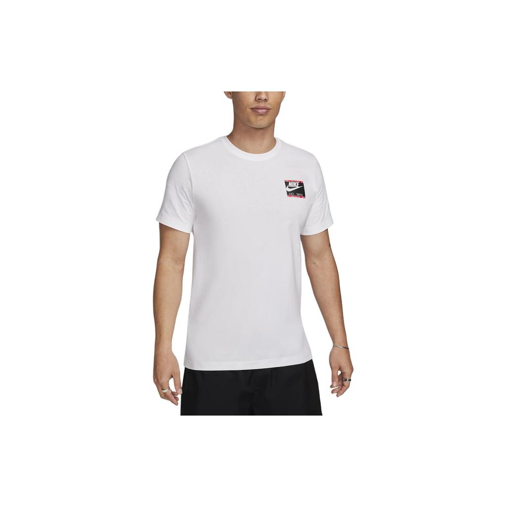 Nike T Shirts Men's White Crew Neck Moderate Straight Fit FQ3757-100