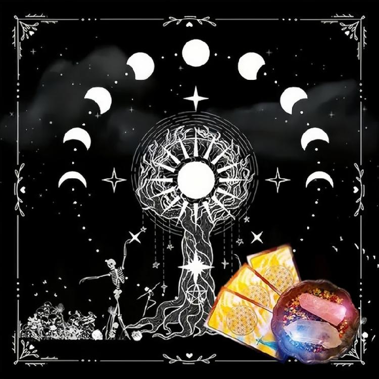 Astrologie Tarots Stoff Quadrate Pendel Divination Altar Tischdecke Brett für Tarots und Kartenspiele