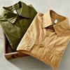 Japanese Style Cargo Short Sleeve Shirt Men Summer Fashion Men Tops Double Pockets Loose Shirt Pure Cotton Comfortable Men Clothing