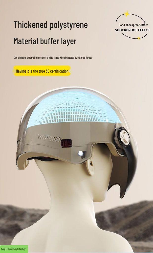 Smiling Face Unisex Summer Motorcycle & Electric Scooter Safety Half Helmet
