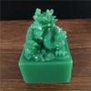 Chinese Dragon Statues Figurine Big Man-made Stone Imperial Jade Seal Crafts Year Zodiac Dragon Sculpture Home Decoration