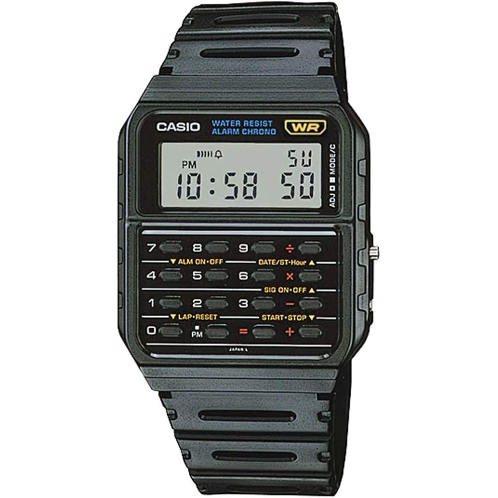 Casio Calculator Watch CA-53W-1Z Black Digital Display Lightweight Design Unboxed Model