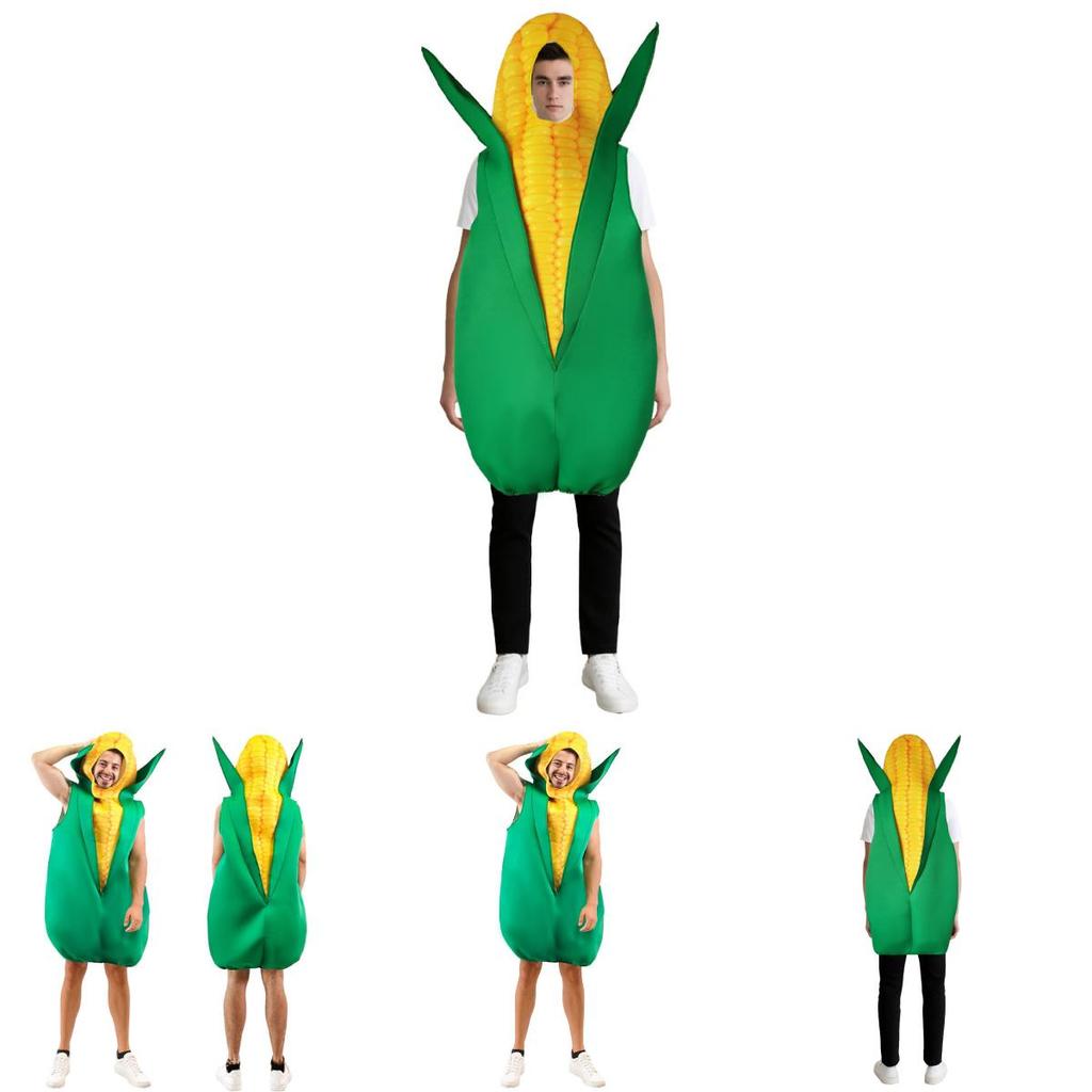Halloween-Kostüm für Erwachsene aus Polyester mit Mais-Thema für Party und Bühnenauftritte
