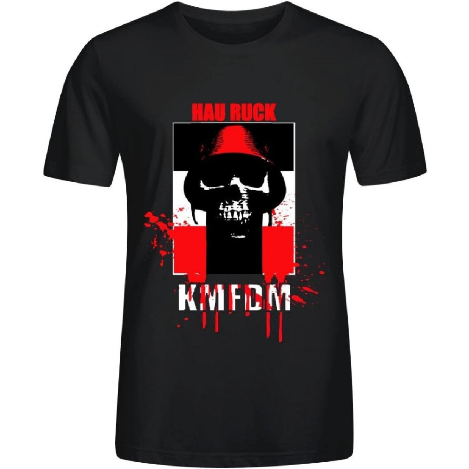 

MooT Band KMFDM Und Du Hau Ruck Men Design Crew Neck T Shirt XXXXXL чорний