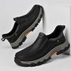Men's Spring Loafers - Outdoor Casual Hiking, Thick Sole, Wear-Resistant, Slip-On Leather Shoes