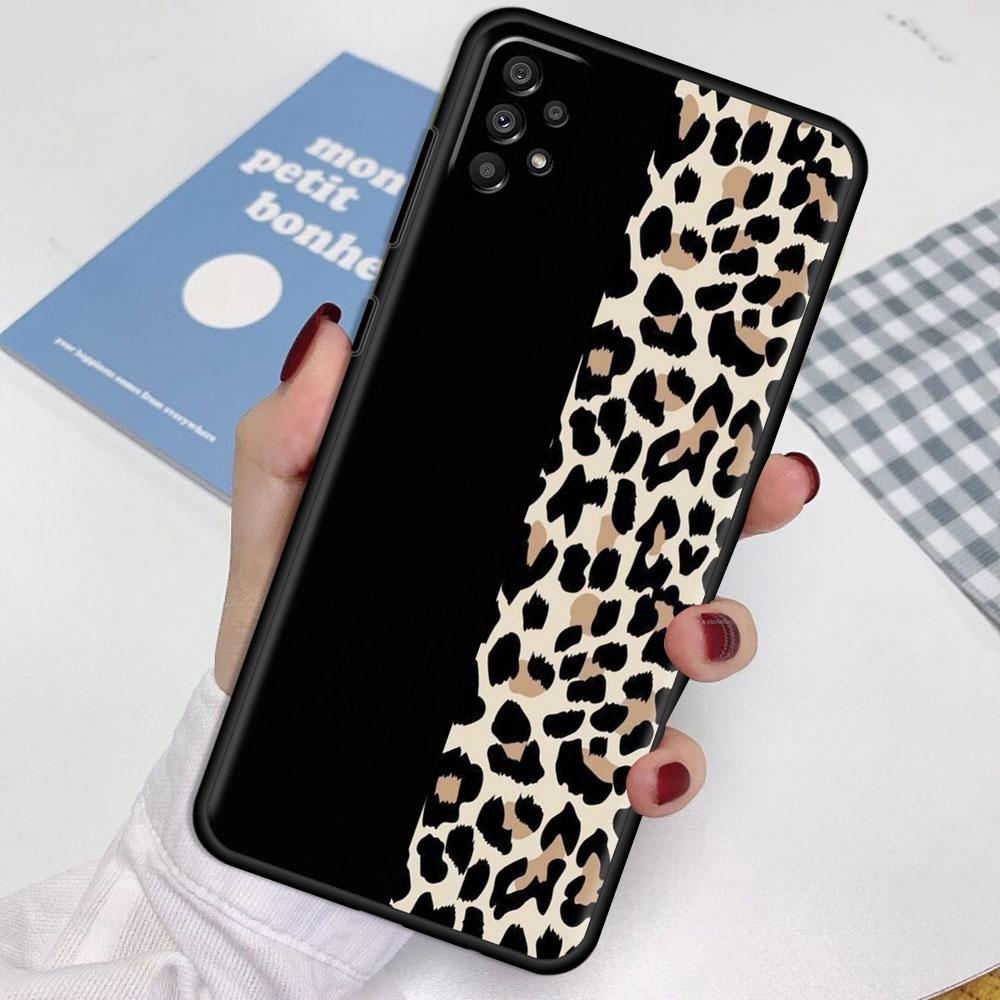 Skal För Samsung Galaxy A52 A12 A51 A32 A21s A71 A53 A13 A32 A72 A31 A33 A22 A03 A41 Telefonskal Mode Leopardmönster