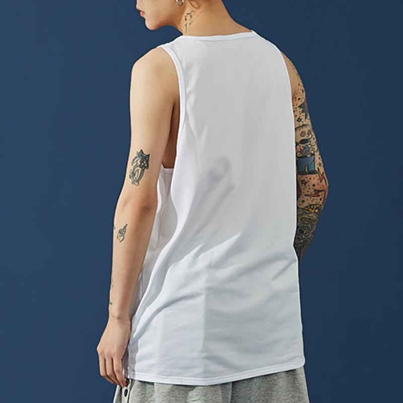 Li Ning Breathable Quick-Dry Solid Color Basketball Jersey Men tops White AVSS039-1