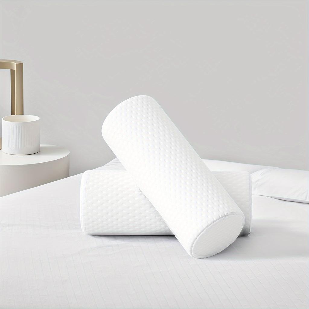 1 pcs Round Cervical Roll Pillow with Removable Washable Cover Ergonomically Designed To Fit The Head Neck Back and Legs