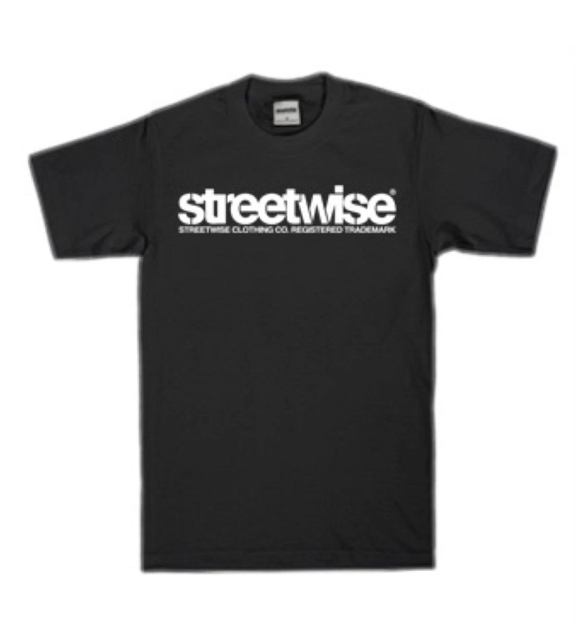 streetwise Stencil Graphic T-Shirt Black & White M-5XL XXXXL