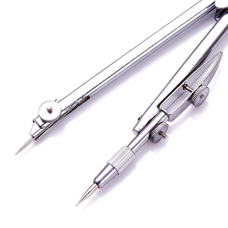 Deli Kompas ze Stali Nierdzewnej Narzędzia Matematyczne Geometryczne do Kół Artykuły Szkolne dla Ucznia Artykuły Papiernicze W zestawie Pudełko