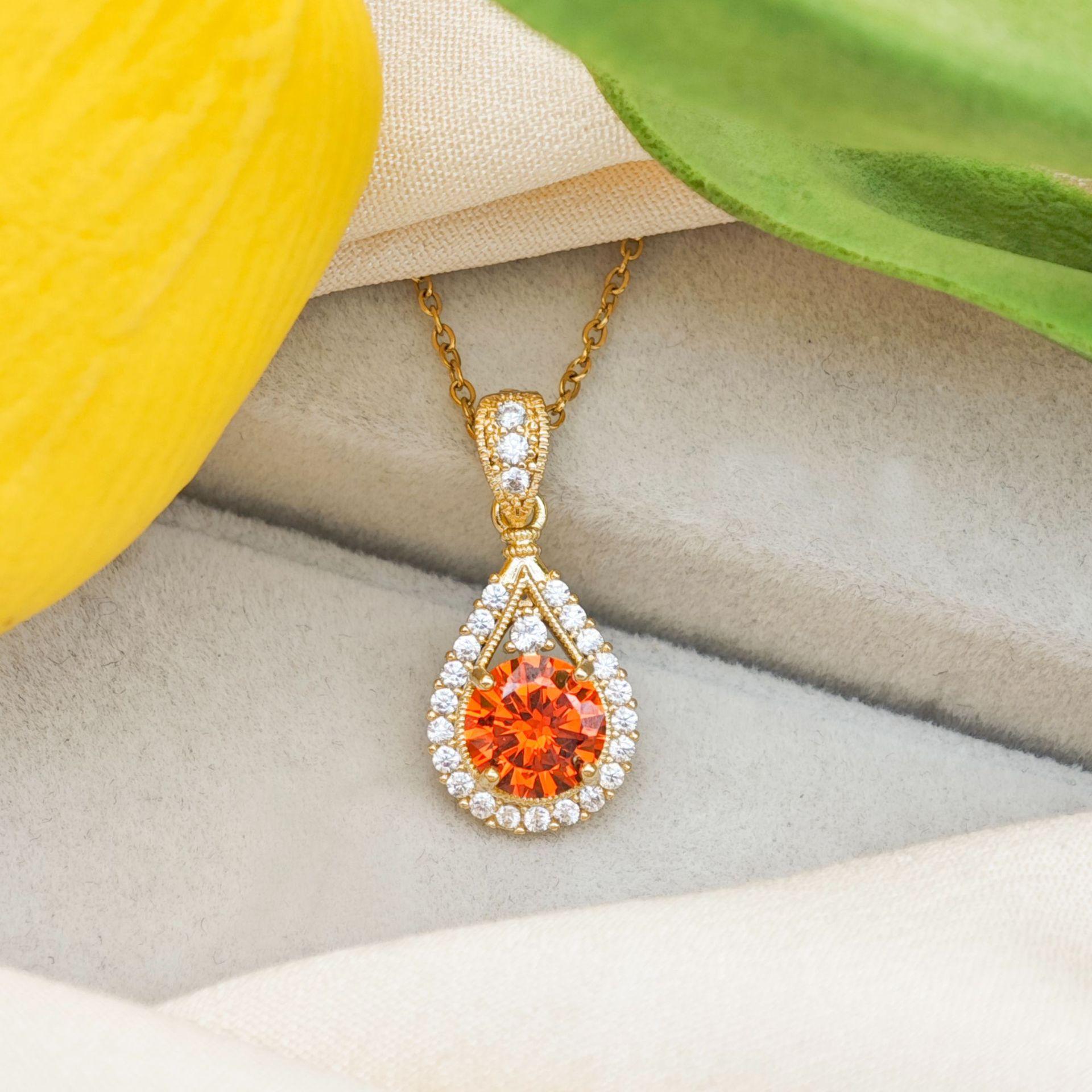 

Ожерелье Не Выцветает Женское Летнее Фиолетовое Ожерелье из Титановой Стали Ювелирные Изделия Темперамент Высококлассное Ожерелье