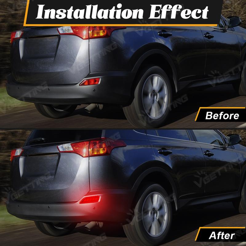 LED Rear Bumper Reflector Lights For Toyota RAV4 2013 2014 2015 Running Brake Lamp Dynamic Flowing Turn Signal Car Accessories
