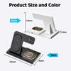 3-in-1 Folding Wireless Charger Suitable For 15W Fast Charging Bracket For iPhone Samsung Mobile Phone