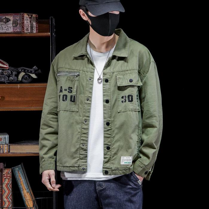 Ανδρικά Ρούχα Εργασίας Μακρυμάνικα Πουκάμισα Βαμβακερά Καθημερινά Φαρδιά Όμορφα Ευέλικτα Ανδρικά Cargo Πλυμένα Μεγάλη Τσέπη Υφασμένα Πουκάμισα Μπουφάν