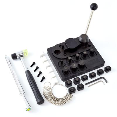 Ring Bender Tool for Spoon Rings, Ring Bending Machine for Jewelry Making Ring Maker with Ring Sizer Measuring Tool Set Hammer