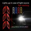 6pcs Car 3D Reflective Carbon Fiber Sticker Fashion Car Styling Reflective Strips Night Safety Warning Auto Exterior Accessories