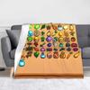 Stardew Valley Fleece Blanket with Inventory Print Soft Gaming Themed Throw for Bed Sofa or Travel
