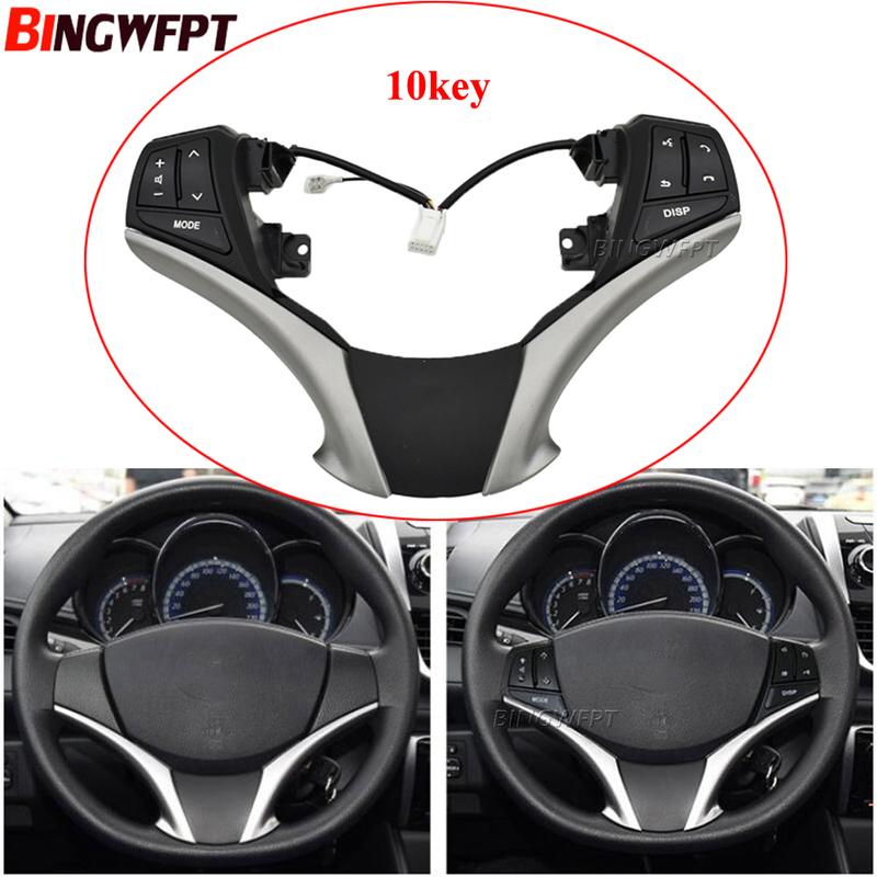 NEW Audio Control Switch Steering PAD Audio Control Button Fit for Toyota YVIOS 2014- 84250-0D120 842500D120-E0