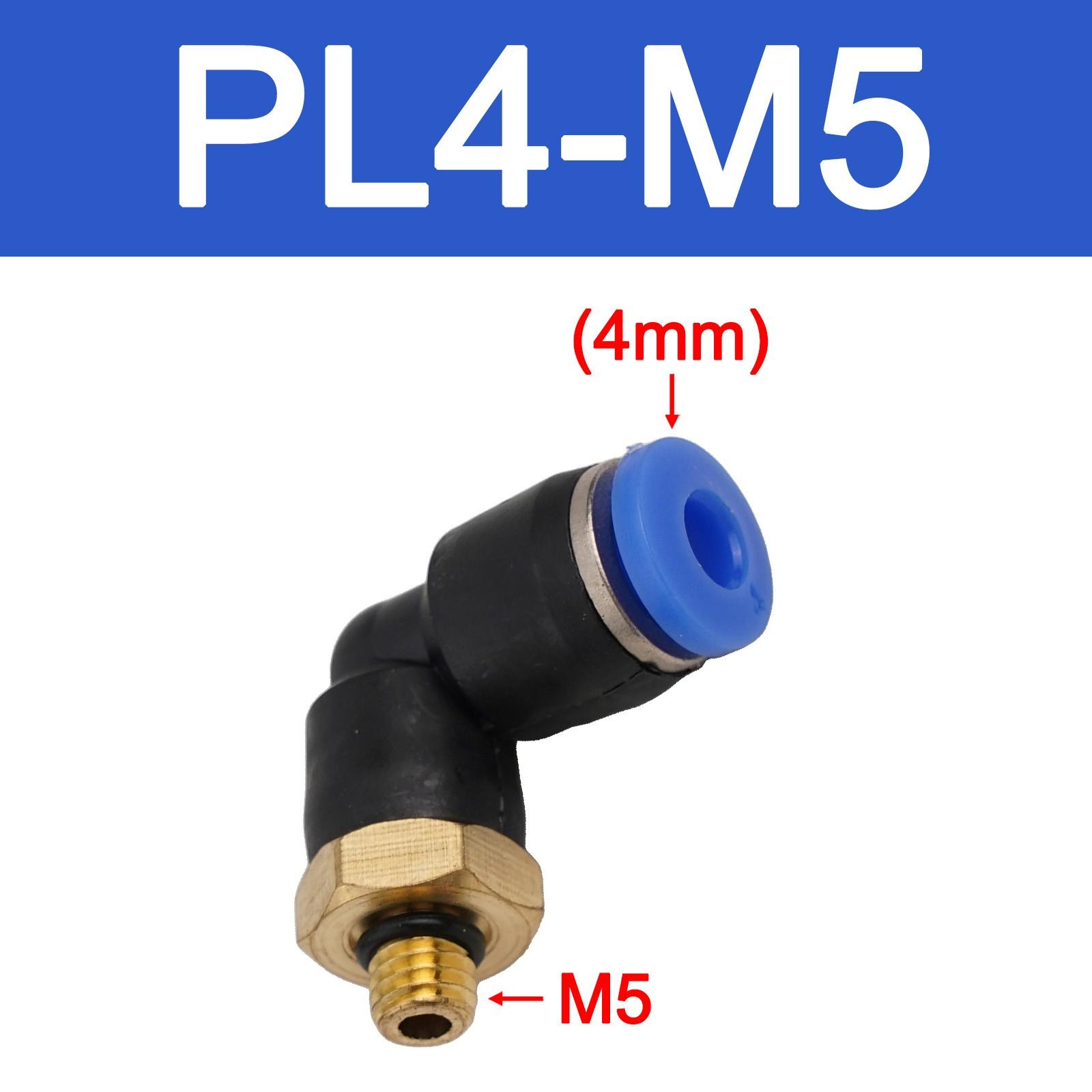 Пневматический фитинг Угловой быстроразъемный соединитель Отличная герметичность PL4-M5