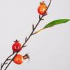 Lange Zweig Künstliche Granatapfel 10-Frucht Schaumbeere Künstliche Fruchtzweig Handgemacht Realistische Simulation Blume