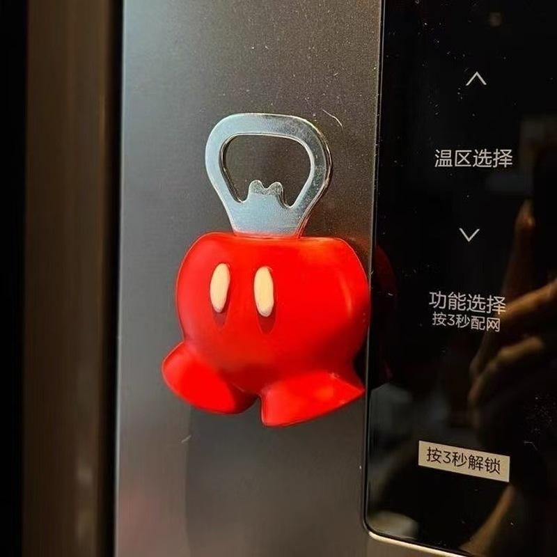 Cute Mickey Mouse Magnetic Fridge Magnet Bottle Opener For Beer Wine Cans Creative Home Bar Decor Kitchen Gadget Accessory
