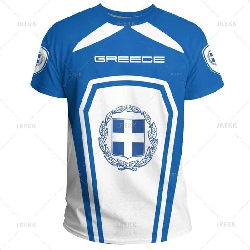 Greece Sports Graphic Short-Sleeve T-Shirt, Casual Wear