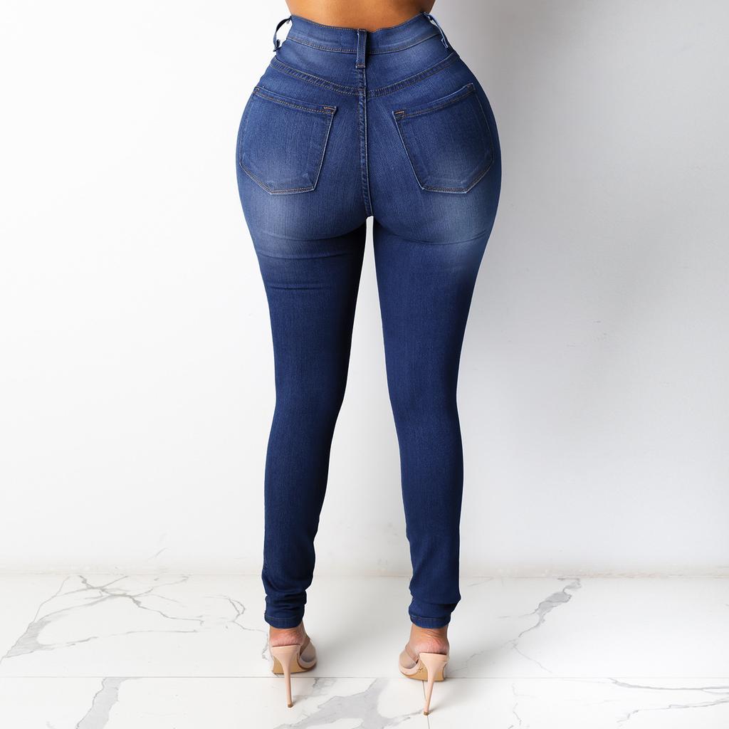Women's Stretch Jeans Fashion Slim Pencil Skinny Denim Trousers