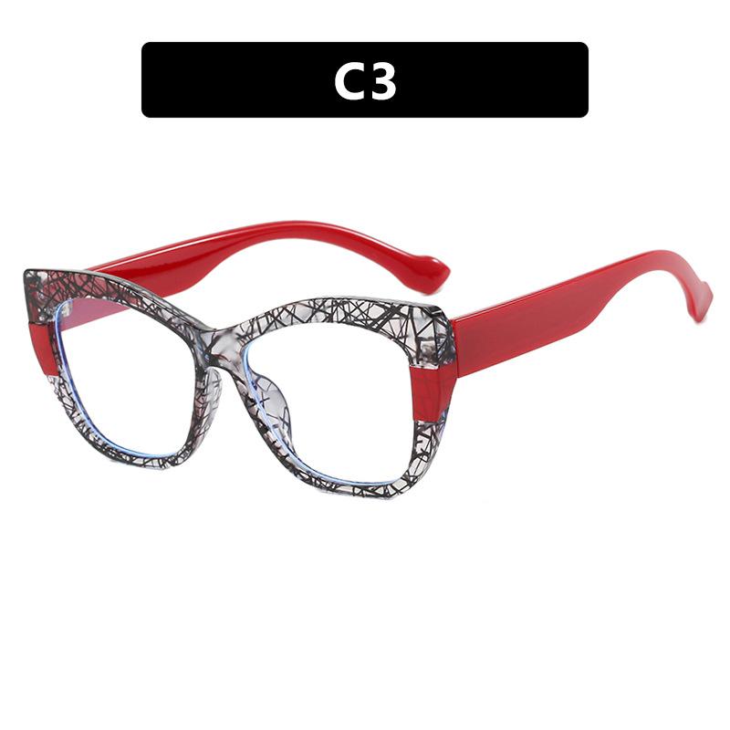New Fashion Double Color Cat Eye Women Glasses Frame Clear Anti Blue Light Optical Leopard Eyewear
