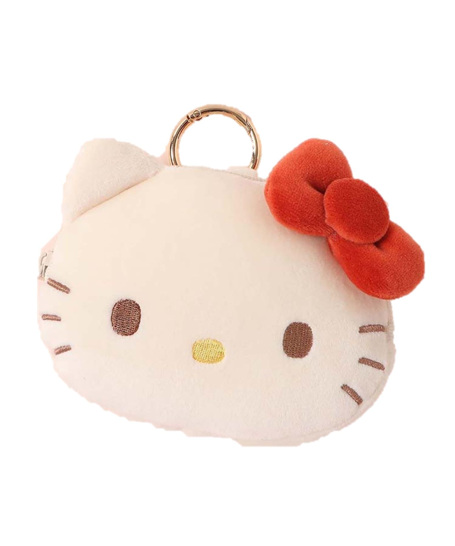 

Bleu Bleuet x Sanrio Characters Mochimochi Pouch with Carabiner, Earphone Pouch, Accessory Case (Hello Kitty)