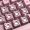 3D Clear Raised Keyboard Stickers Silicone Raised Pad Long Nails Keyboard Stickers Comfortable Protection Thick