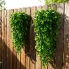 2pcs UV-Resistant Realistic Artificial Ivy Hanging Green Ferns Lifelike Decorative Leaves for Indoor Outdoor Wall Art Porch