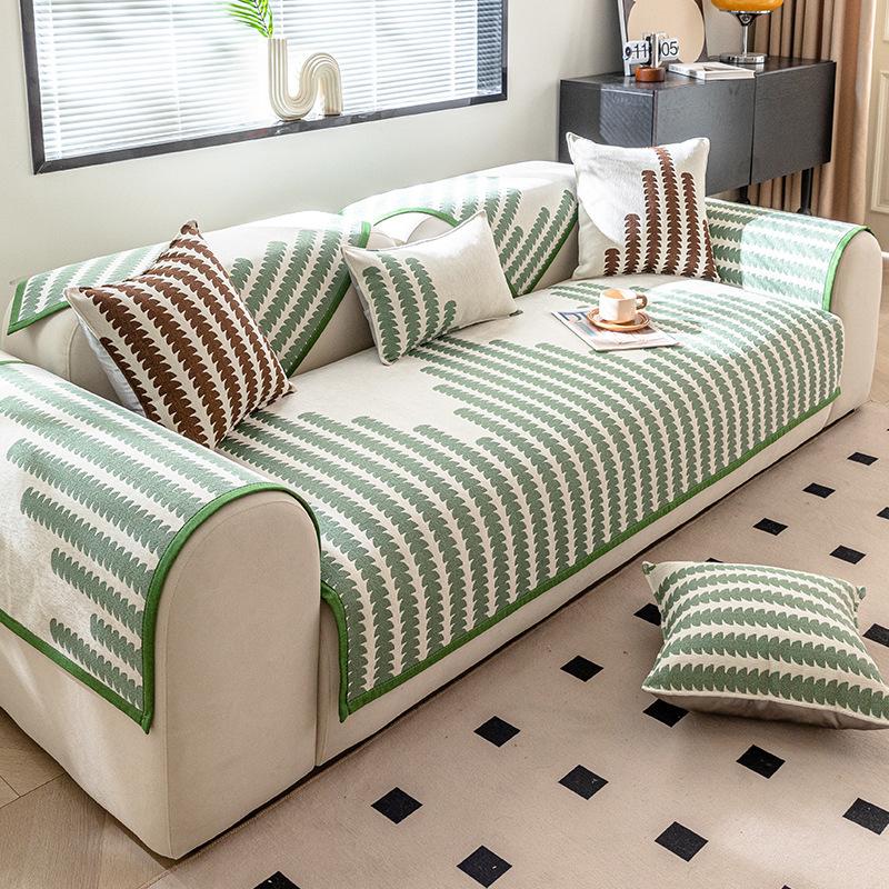 Kratzfestes Sofakissen aus Chenille, nordischer, hochwertiger, rutschfester, staubdichter Bezug, Rückenlehnentuch, universelles Sofakissen für alle Jahreszeiten