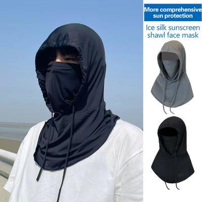 Sunscreen Mask Scarf Hat Three-In-One Summer Male Cover Full Face Breathable Cycling