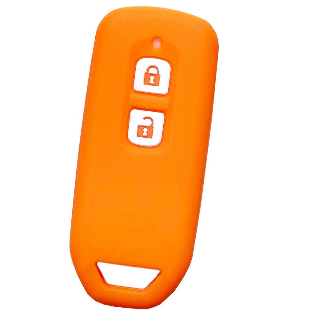 IKT Silicone Cover for Smart Key 2 Buttons Orange/N-WGN/N-VAN/N-ONE/N-BOX/N-BOX Custom/N-Wagon/N-One/N-Box Custom/N Box Custom/N Box