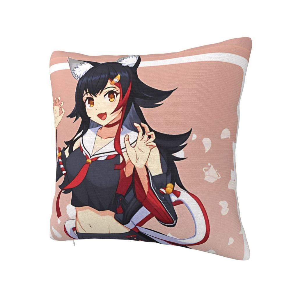 Pillow Case Ookami Mio Square Pillow Cover Cute Funny Cushion Cover Design Pillowcases For Chair Sofa Home Decoration